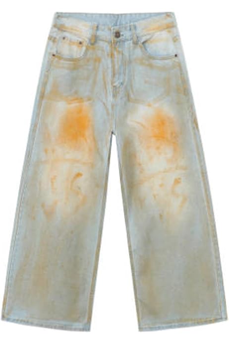 Mens Y2K Baggy Jeans Vintage Distressed Hip Hop Streetwear Wide 