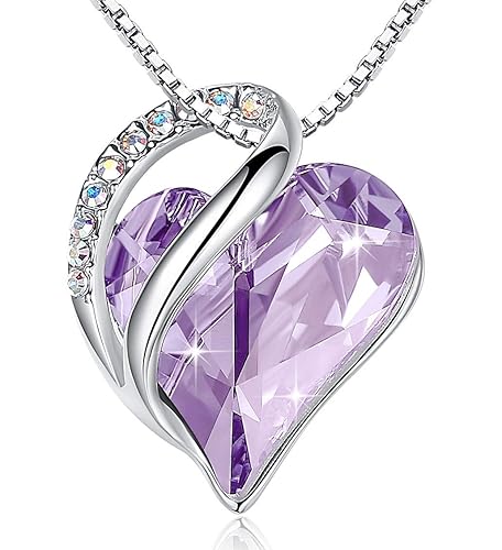 Leafael Infinity Love Heart Pendant Necklace Made With Swarovski Crystals Birthstone Jewelry Gifts For Women Silver Tone 18 2 Presented By Miss New York Jodyshop