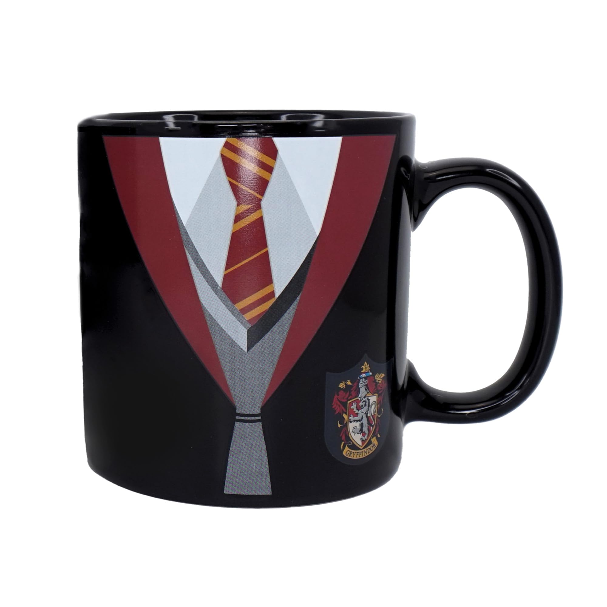 Harry Potter Half Moon Bay Mug | Colour Changing Mug Gryffindor Uniform | Coffee Cups and Mugs Gifts for Girls | Novelty Mug & Heat Changing Mugs Merch, Black