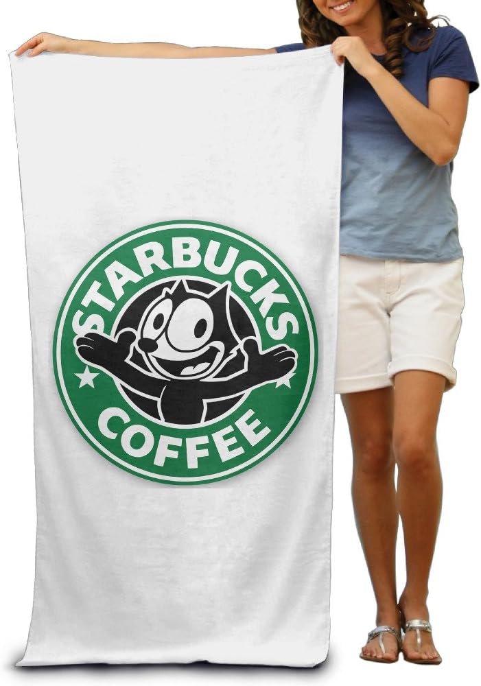 MKCOOK Starbucks Felix The Cat Beach Towel For Adults / 31.5'' X 51.2''
