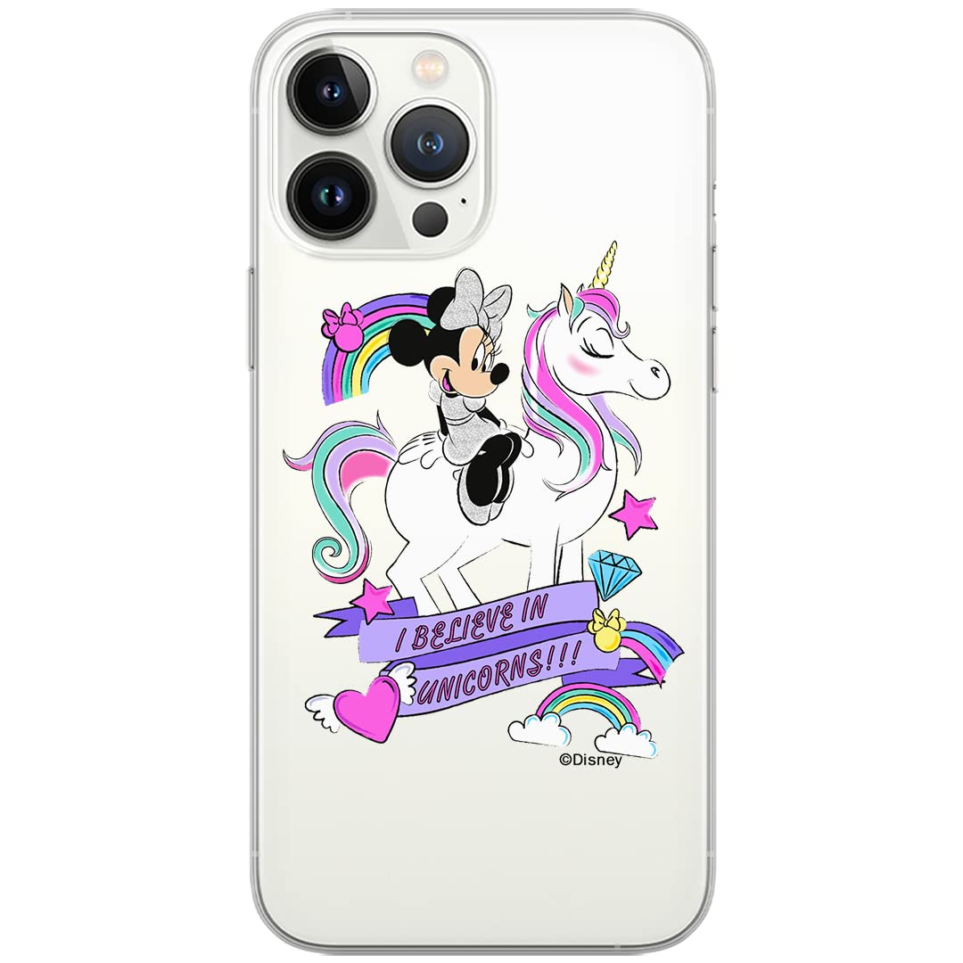 ERT GROUP mobile phone case for iPhone 13 PRO original and officially licensed Disney pattern Minnie 035 optimally adapted to the shape of the mobile phone, partially transparent case made of TPU