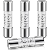 Relaxweex 4 Pack Hv510 Ceramic Fuses, 0.2 A 600v, 5 x 20mm Fast Blow | Christmas Light Fuse, Multimeter Replacement Fuses, Christmas Ceramic Fuse, LED Outdoor String Lights