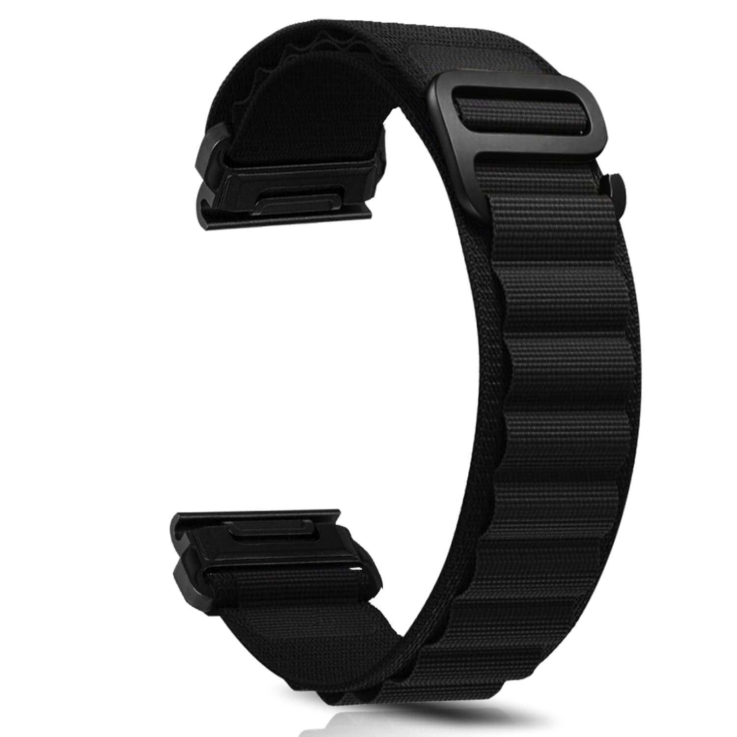 ZoRoll QuickFit 26 mm Strap for Garmin Enduro 3 / Fenix 8 51mm / 7X Pro Solar/7X/6X/5X, Sport G-Hook Replacement Band, Nylon Watch Bracelet for Quatix 6X Solar/Tactix 7 Pro Edition - Black