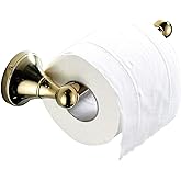 Flybath Toilet Paper Holder Without Cover Brass Bathroom Paper Tissue Roll Wall Mounted, 20 cm / 7.87 inches, Polished Gold