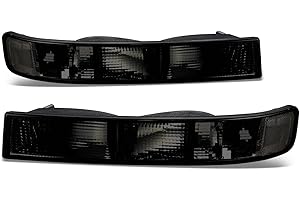 DNA MOTORING BL-CEGS03-SM-CL1 Pair of OE Style Front Bumper Parking/Turn Signal Lights Compatible with 03-14 Express Savana 1500/03-23 Express Savana 2500 3500, Smoked/Clear