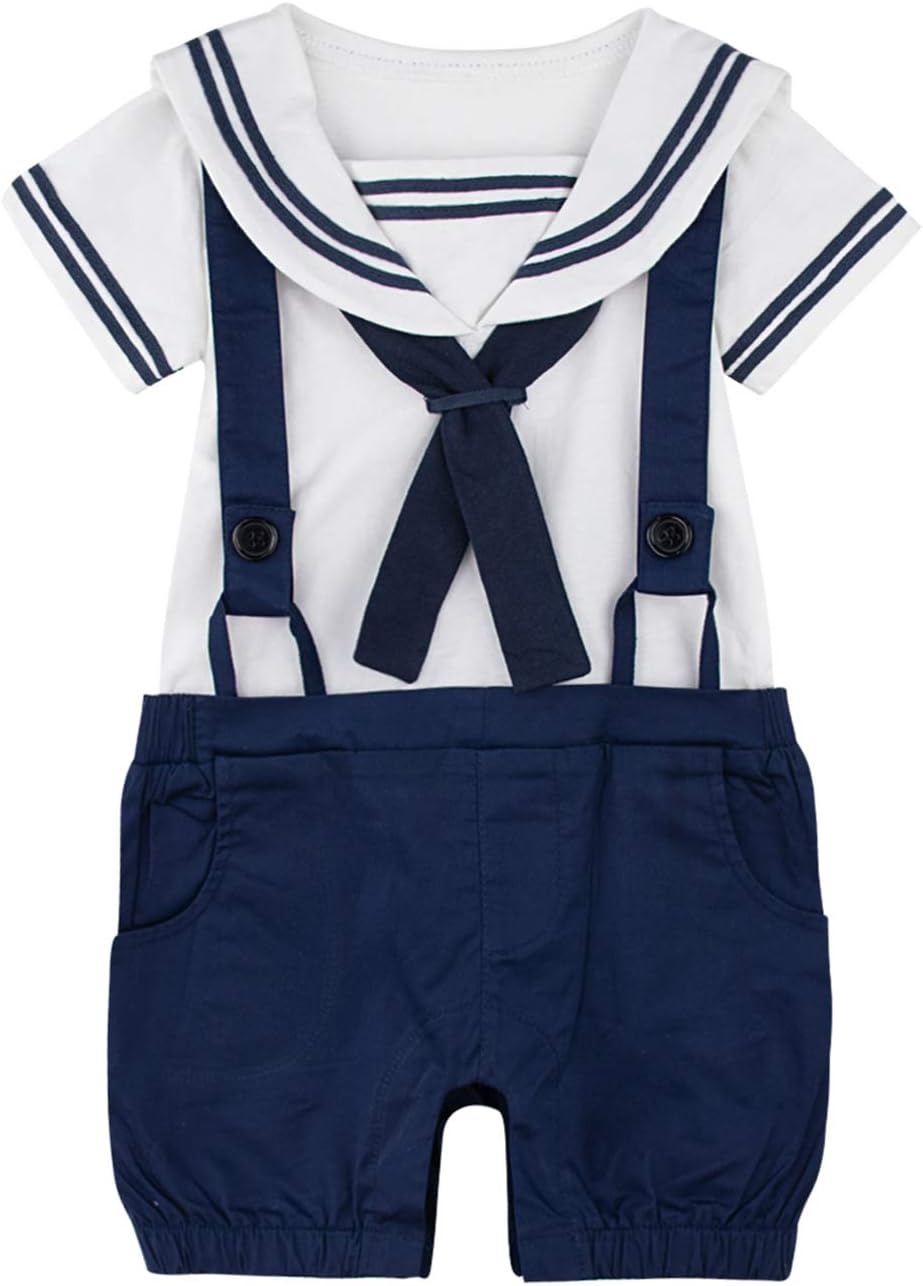 COSLAND Baby Boys' Sailor Halloween Costume Romper