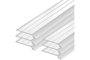 Jiekayi 6 Pcs Aluminum Floor Transition Strip Metal Threshold Strip Carpet Self Adhesive Edging Trim Strip for Threshold Heights Less Than 5mm (Silver)