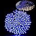 Solar String Lights 72ft 200led Solar Powered String Lights, Fairy Ambiance Lighting Waterproof for Gardens, Patio, Landscape, Homes, Wedding, Party, Tree, Outdoors,  Christmas Decoration, Blue