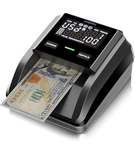 Amazon.com: BISOFICE 假鈔偵測器便攜式貨幣計數機UV/MG/IR/圖像/紙張