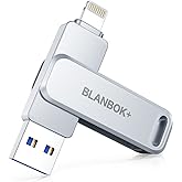 MFi Certified 128GB Photo Stick for iPhone Flash Drive,USB Memory Stick Thumb Drives High Speed USB Stick External Storage Compatible for iPhone/iPad/Android/PC