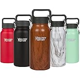 Healthy Human Stainless Steel Water Bottle | Double Walled Vacuum Insulated Water Thermos for Adults | Eco-Friendly Travel Bottles with Leak Proof Lid (Harvest Maple,16oz/473ML)