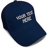 Baseball Cap Custom Personalized Text Dad Hats for Men & Women Strap Closure