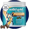 Solid Gold Dog Multivitamin - PetVites Dog Vitamins Chewable Supplement - Vitamin C, A, B12, & E Plus Probiotics & Antioxidants to Promote Immune Health & Digestive Wellness (120 Count Senior)