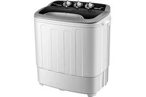 CEAMORFCO Upgraded Portable Washing Machine and Dryer, Twin Tub Mini Washer and Dryer Combo, Small Compact Washer Machines for Apartments, Dorms, RV, Bathroom (11 Lbs Washer+ 7 Lbs Spinner)