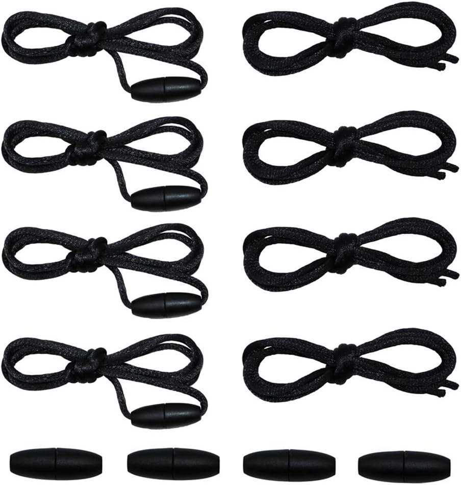 16 Pack Replacement Necklace Cords with Breakaway Clasps, LeeYean Black Nylon Cords and Safety Clasps for Chewing Teething Pendant Necklace and Sensory for Crafting Jewelry