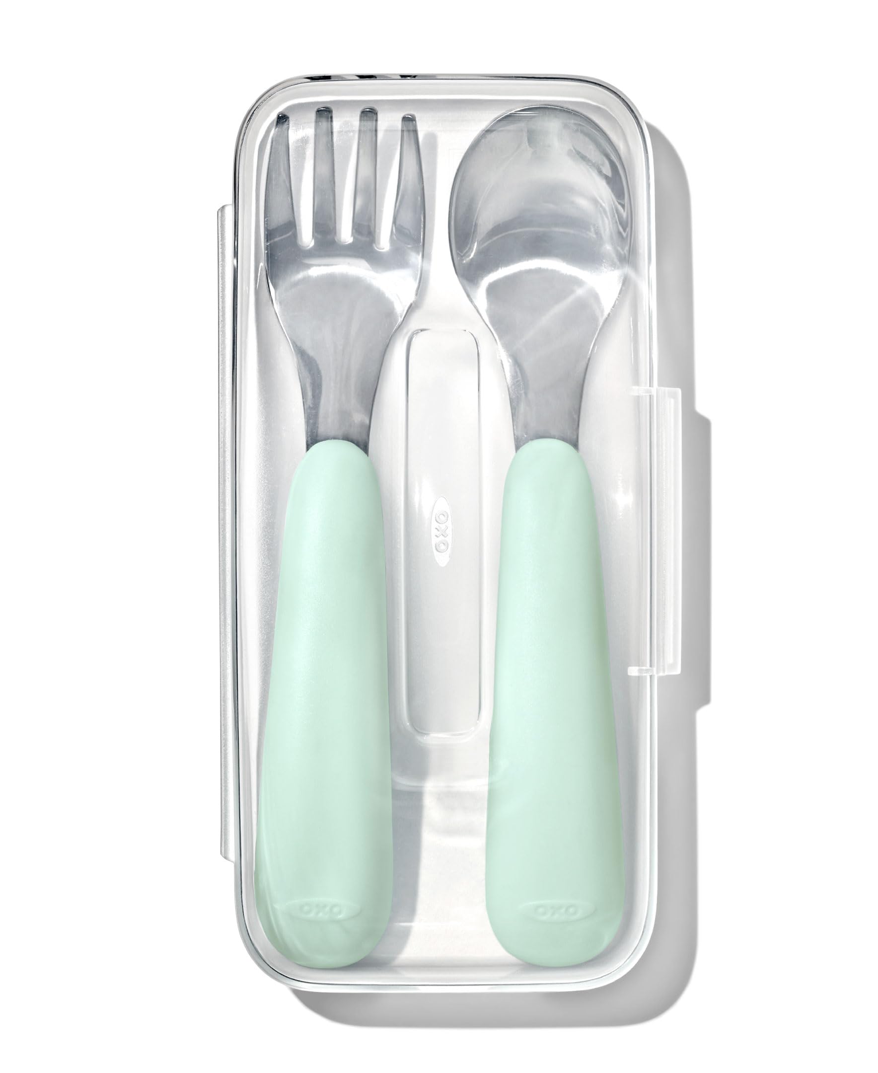 Photo 1 of OXO Tot On-The-Go Fork and Spoon Set - Opal