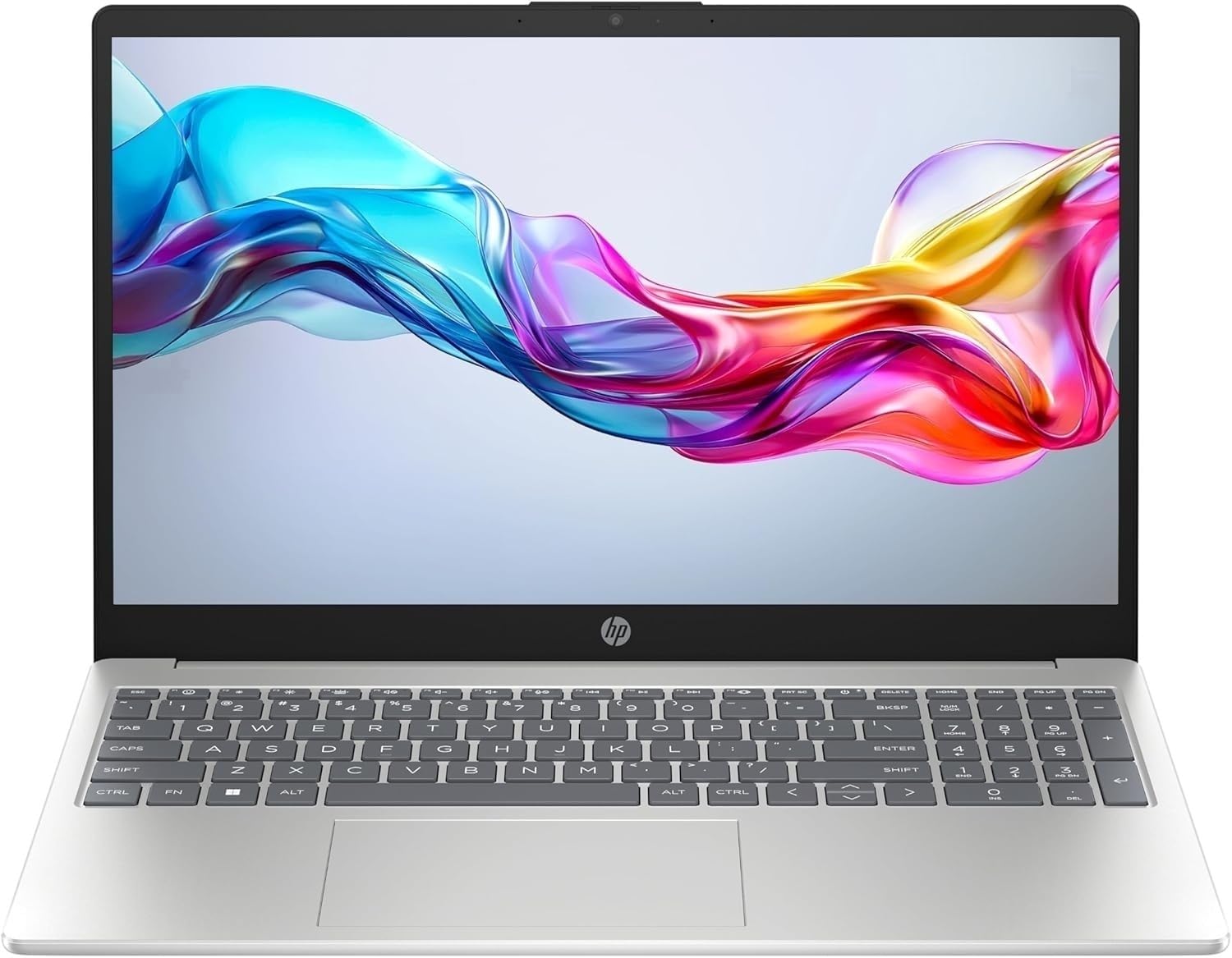 HP Laptop 15-fd1003sl, PC Portatile 15", Display FHD, Notebook, (Intel Core Ultra 7 155H, RAM 16GB, SSD 1TB, Windows 11), Computer Portatile, Uso quotidiano, Tastiera Italiana, QWERTY, Argento