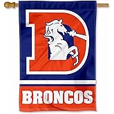 Denver Broncos Throwback Vintage Two Sided House Flag