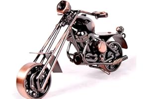 gifthub Vintage Metal Motorcycle Sculpture,Unique Birthday Gifts for Motorcycle Lovers,Bronze(E)