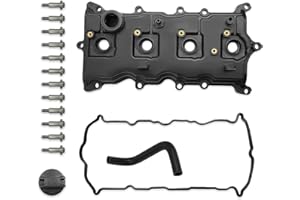 MILIPARTS Engine Valve Cover w/Gasket Bolts Oil Filter Cap Compatible with 2007-2013 Nissan Altima Sentra SE-R 2.5L Replaces Parts 13264-JA00A 13270-JA00A