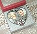 BANBERRY DESIGNS Mom and Dad Double Photo Ornament - Metal Hanging Heart with Enamel and Clear Jewels - Loss of Parents Gifts - in Memory of Mom - in Memory of Dad