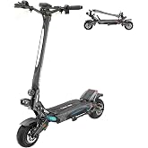 NANROBOT Electric Scooter for Adults 50MPH 3000W Dual Motor Up to 90 Miles Range Foldable Road E Scooter with Dual Fast Chargers Front Turn Signals 10 Inch Tires UL2272 Certified