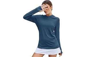 LUYAA Women's UPF 50+ Sun Protection Hoodie Breathable Stretch Hiking Shirts Long Sleeve for Running Outdoor Workout