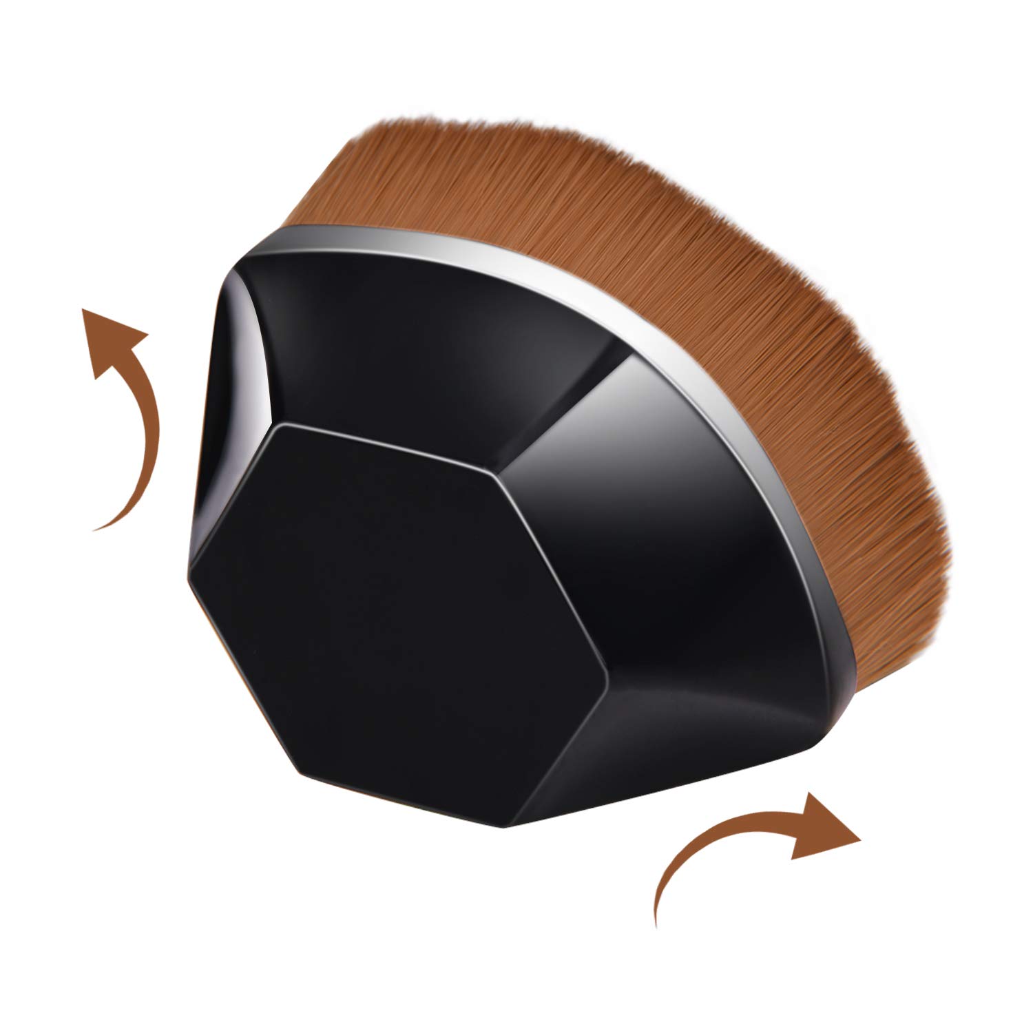 Foundation Makeup Brush, 2 Pack Endoto Flat Top Kabuki Face Brush Multifunctional for Blending Liquid, Cream or Flawless Powder Cosmetics with Portable Case: Beauty
