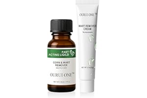 OURUI ONE 2-in-1 Dual Action Wart Remover Kit – Liquid & Cream Formula with Salicylic Acid, Fast-Acting for Plantar & Common Warts on Hands, Feet, Body & Sensitive Areas