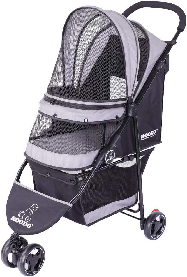 ROODO Escort Pet Stroller Dog and cat pet ThreeWheeled cart