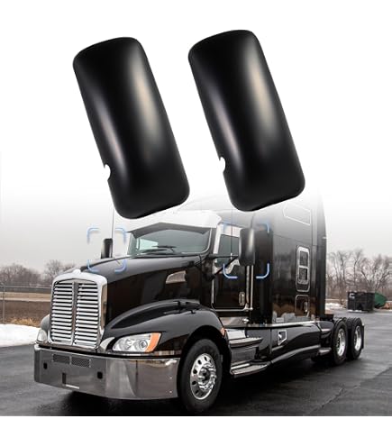 LEAVAN Chrome Mirror Covers For Kenworth Trucks – T660, T800, T370 & More – Easy-Install Pair - View #9