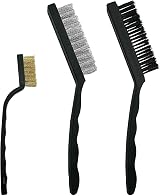 G4GADGET Pack of 3 Steel Nylon Copper Wire Brushes Heavy Duty Cleaning