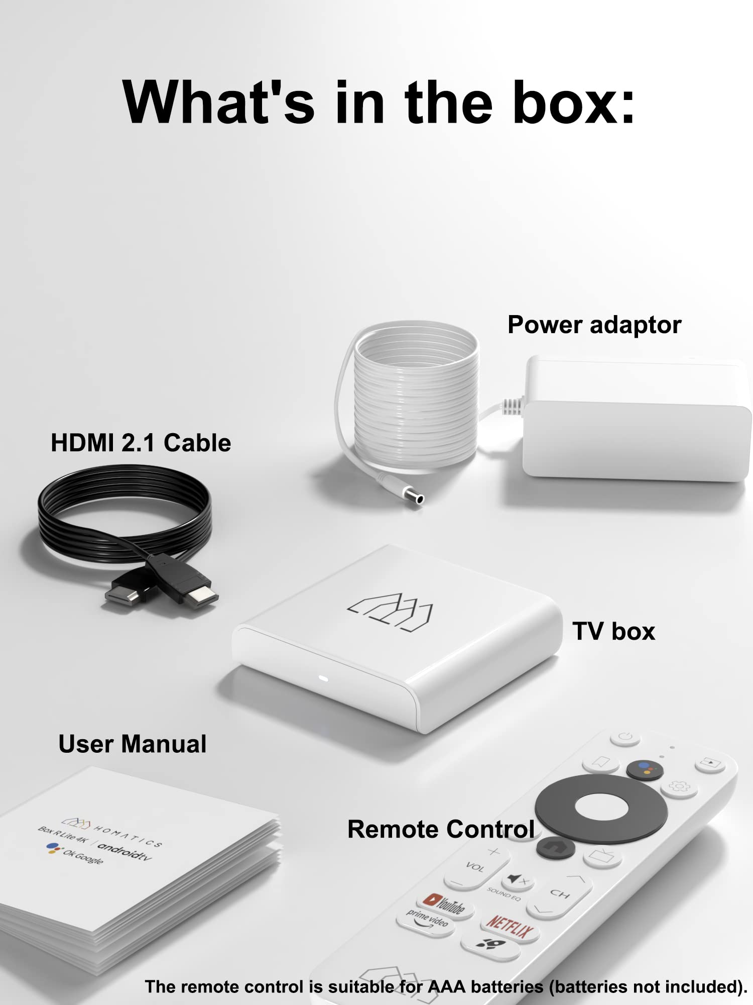 Android 11 TV Box R Lite 4K HDR Support Voice Remote Control with Chromecast Built-in Google Certified Streaming Media Player