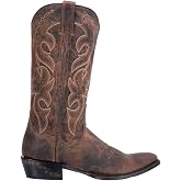 Dan Post Mens Milwaukee Embroidered Narrow Round Toe Casual Boots Mid Calf - Black