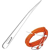 Stainless Steel Marlin Spike and Paracord Needle Tool, Rope Pusher and Splicing Aid for Knot Tying, Sailing Rigging, Bushcrafting, Camping, and Paracord Crafting Projects (1 Pc)