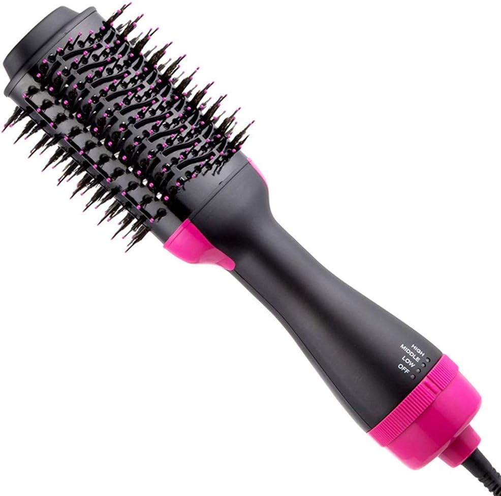 One Step Hair Dryer and Volumizer - Salon Multi-function Hair Dryer & Volumizing Styler Comb,Hot Air Paddle Styling Brush Negative Ion Generator Hair Straightener Curler for All Hair Types