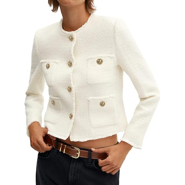 BCBGMAXAZRIA Women's Tall Size Round Neck Long Sleeve Tweed
