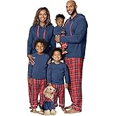 PajamaGram Family Pajamas Matching Sets - Family PJs, Red & Blue Plaid, Mens Tall 4XL