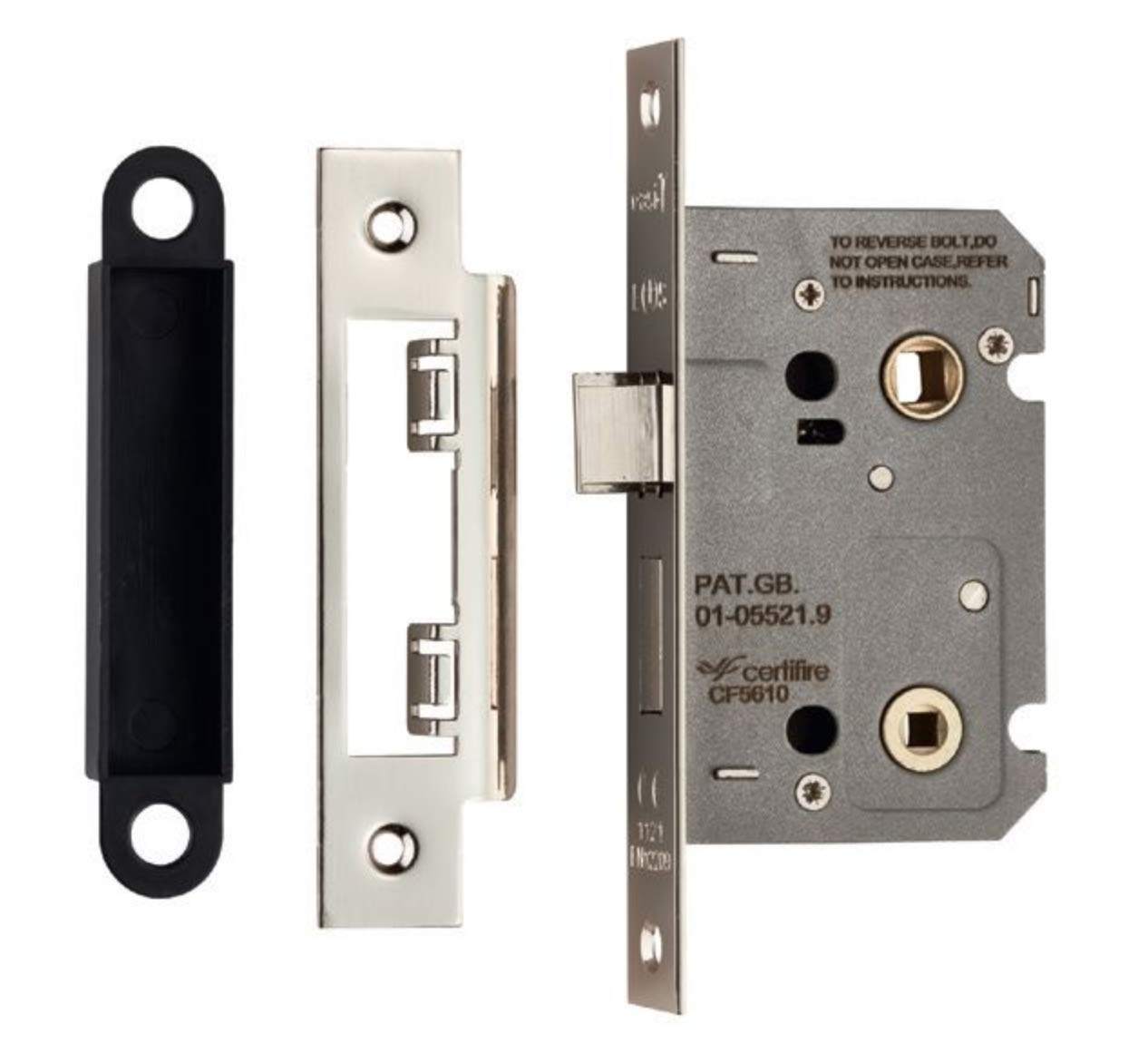 Eurospec Easi-T Bathroom Lock BAE5025SN Satin Nickel, 64 mm width, 2.5 " / 64 mm