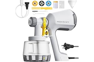 InoKraft Paint Sprayer, 600w HVLP Sprayer Includes 3 Patterns & Whole Cleaning kit for House Painting, Furniture, Cabinets, Compatible with Stains and Latex Paints,1200ml