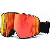 SPOSUNE Ski Goggles Over Glasses with Dual lens | Anti-fog Anti-UV Snow Goggles for Men Women Youth Skiing Snowmobile