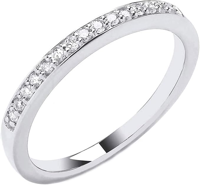 Certificated Diamond Eternity Ring Claw Set 18 Carat White