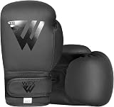 WFX Kids Boxing Gloves 6 Oz Matte Black for Boys & Girls Training MMA Kickboxing view 2