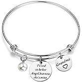 WUSUANED Memorial Jewelry I Used to Be His/Her Angel Bracelet in Memory of Loved One Grandpa Grandma Sympathy Gift