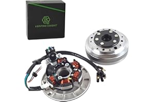 LK LEAPING KNIGHT Magneto Stator Flywheel Rotor Kit,6 Coil Copper Magneto Stator Replacement for LIFAN YX 140cc Kick Start Engine PIT PRO Dirt Bike,High Performance Stators (Magneto Stator Flywheel Rotor Kit)