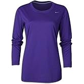 Nike Womens Dri-Fit Legend Long Sleeve T-Shirt, Purple, X-Small