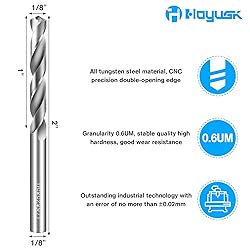 1/8" Drill Bits Solid Carbide Drill Bits, Tungsten