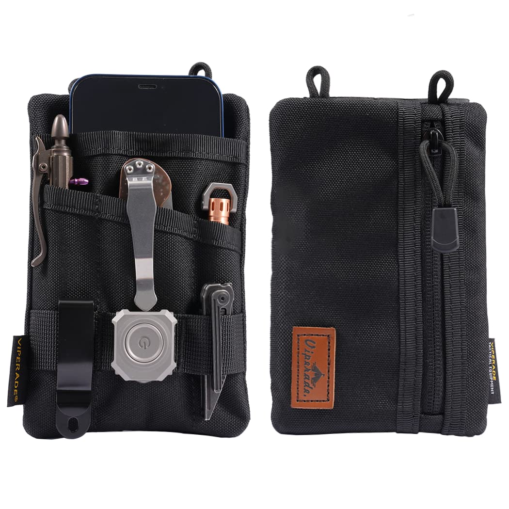 VIPERADE VE1 EDC Tool Pocket Organizer, Small EDC Pouch with 5 Pockets, Small Multitool Organizer Pouch Nylon Tool Sheath for Flashlight Multitools Pen Notebook — image 1