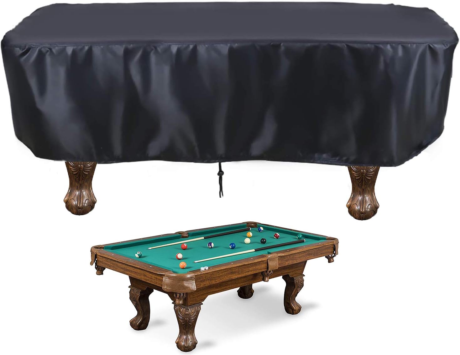 Aidetech 7/8/9 FT Indoor & Outdoor Billiard Pool Table Cover with