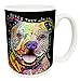 Dean Russo Dog Pit Bulls Steal Your Heart Quote Modern Animal Art Porcelain Gift Coffee (Tea, Cocoa) Mug, 15 Ounce